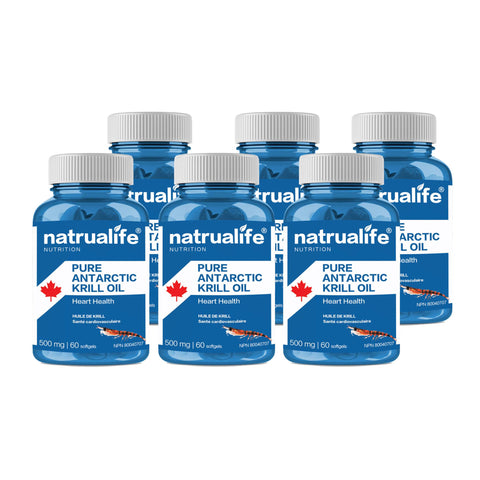 6 BOTELLAS / Aceite puro de krill ANTÁRTICO Natrualife 500 mg