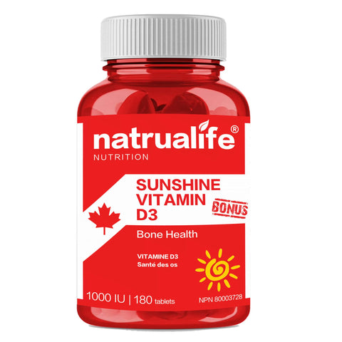 Vitamine D3 solaire 1000 UI - 180 comprimés