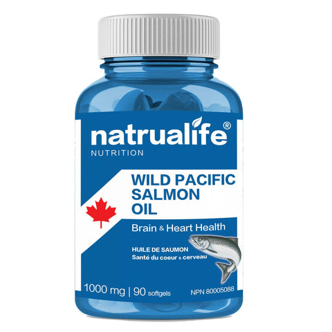 Aceite de salmón salvaje de la COLUMBIA BRITÁNICA 1000 mg - 90 pastillas